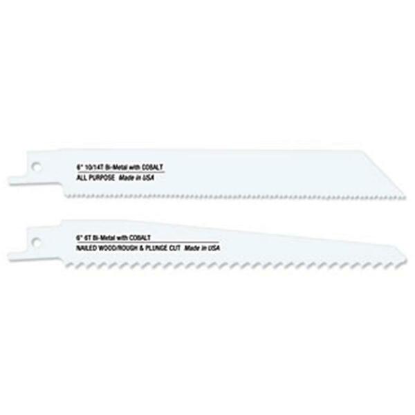 Disston Blu-Mol 6 In. 5-7 Tpi Wood Cutting Bi-Metal Reciprocating Saw Blade, 10PK 6481